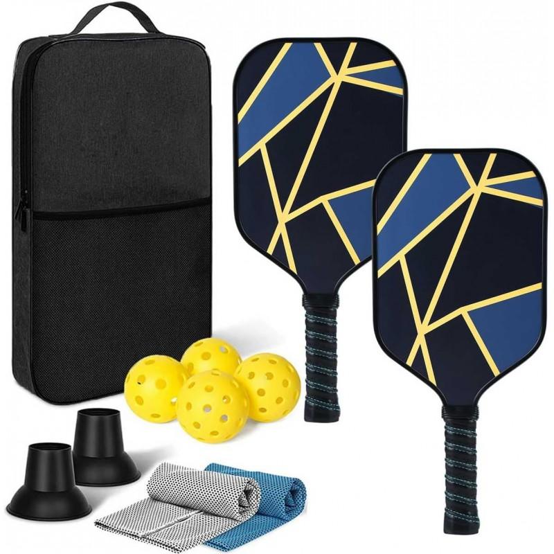 Glass Fiber Pickleball Paddle With Honeycomb Core Lightweight Outdoor Racquet Beginners Recreational Players