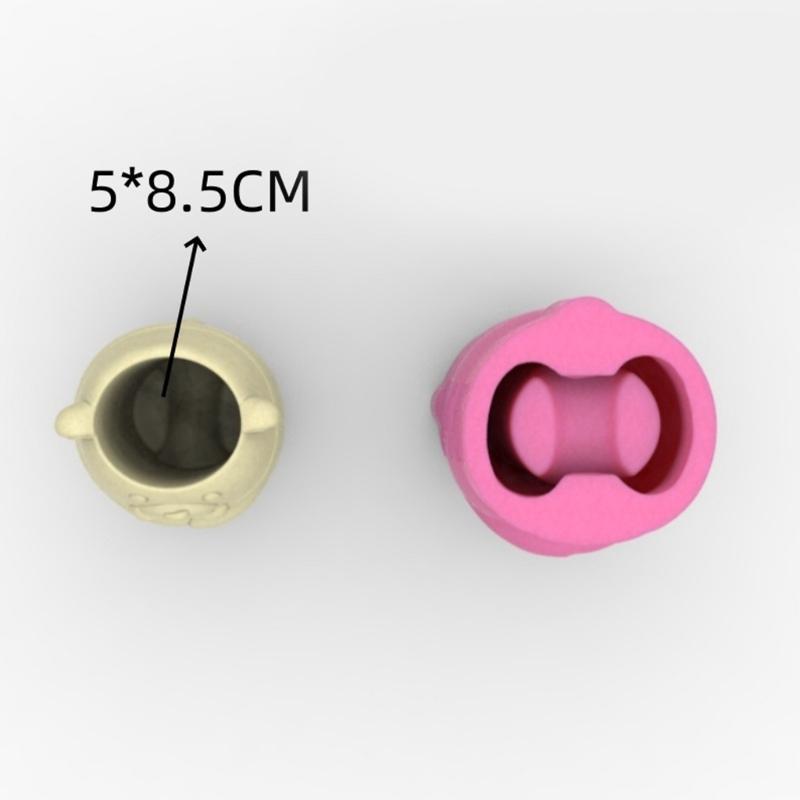 Practical Bear Flower Pots Sturdy Silicone Mold Cement Plaster Craft Supplies for Garden and Indoor Decoration