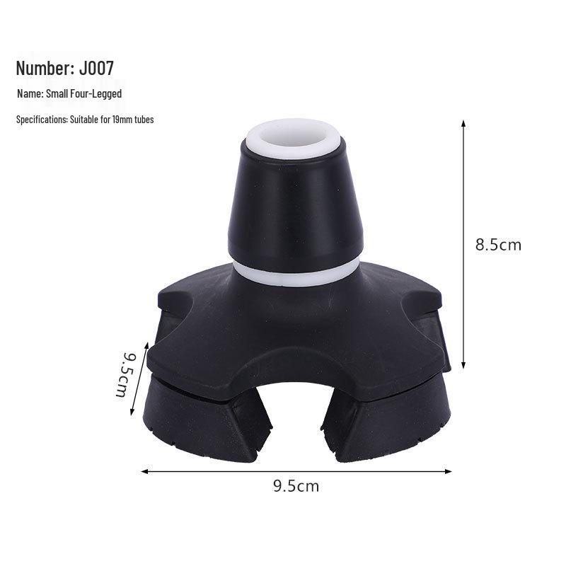 Multi-spec Anti-Slip Rubber Cane Tip for Elderly Walking Sticks - Tripod & Quadruped Foot Covers