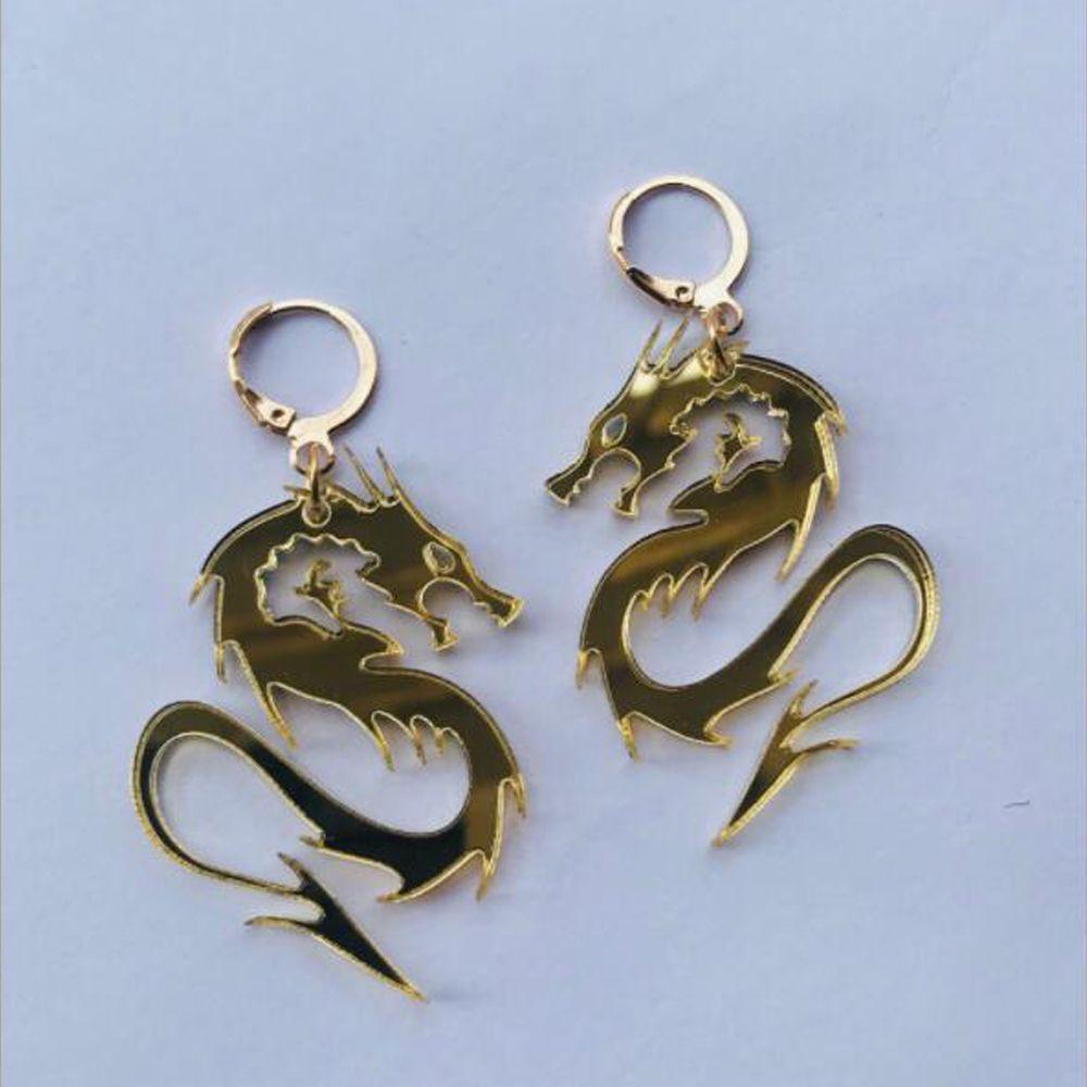 Streetwear Schmuck Cool Chic Drachenmuster Drachen Ohrringe Hängeohrringe Tropfenohrringe Drachenpfeile Stecker
