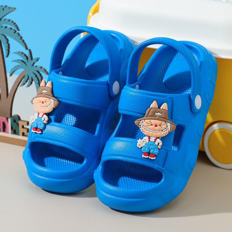 Boys' Non-Slip EVA Indoor-Outdoor Summer Slippers for Toddlers & Babies - Soft Sole, Anti-Collision, Wearable Sandals