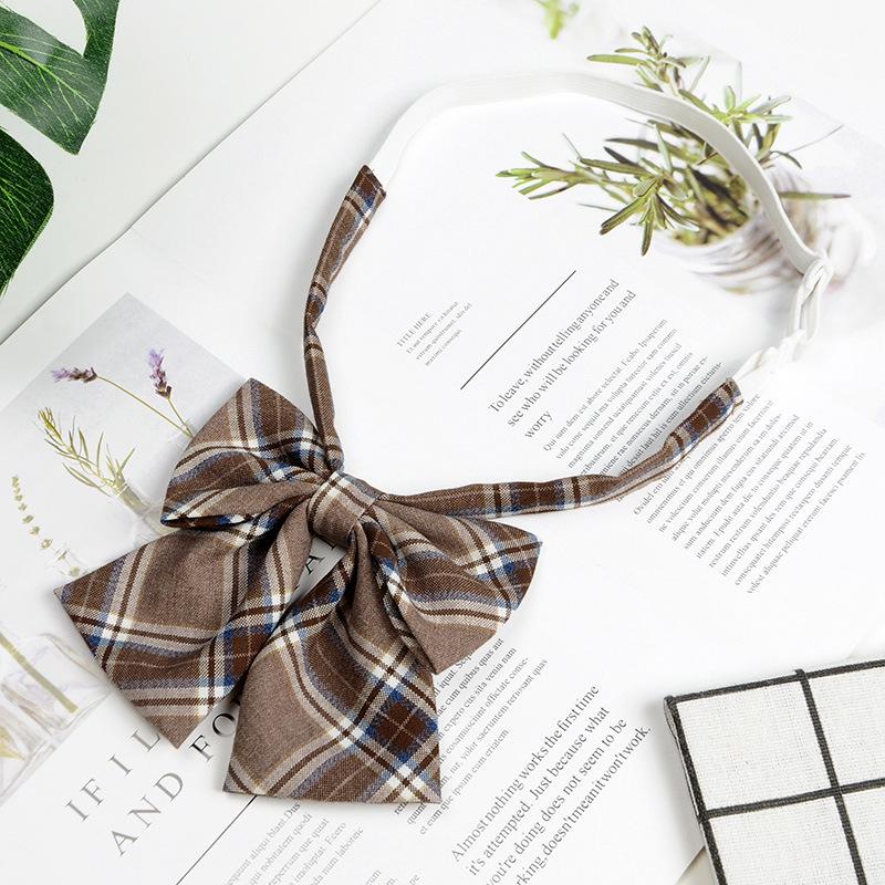 JK Women's Brown Retro Japanese School-Style Bow Tie