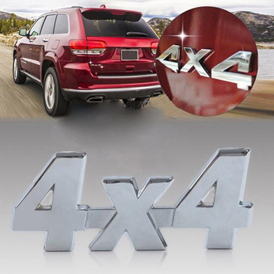 Car Metal 3D Badge Truck 4x4 Displacement Motor Auto Sticker Decoration Decal