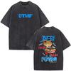 Rapper Bad Bunny Debi Tirar Mas Fotos DTMF Graphic Print T-shirt Men Women Retro Washed Harajuku Fashion Oversize Summer New Tee