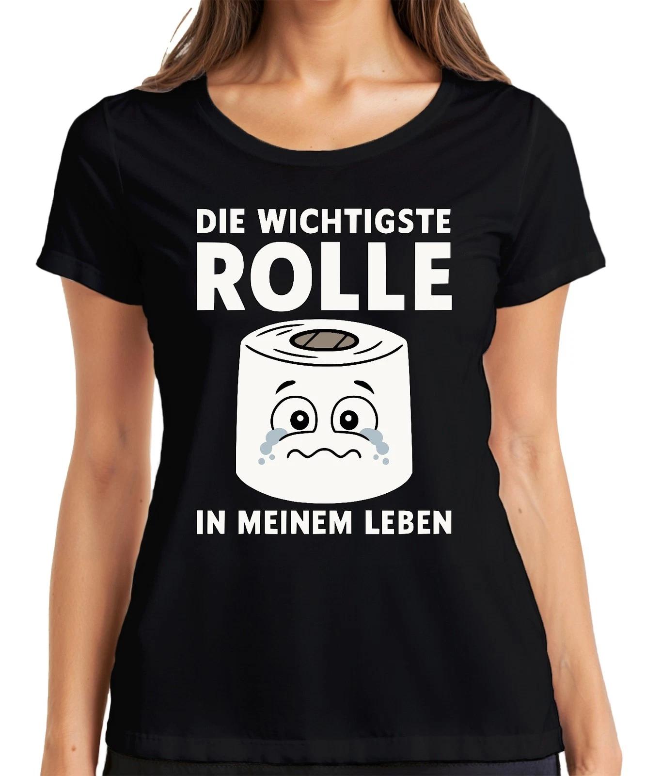 Die wichtigste Rolle in meinem Leben Klopapier lustig Geschenk Damen T-Shirt XS