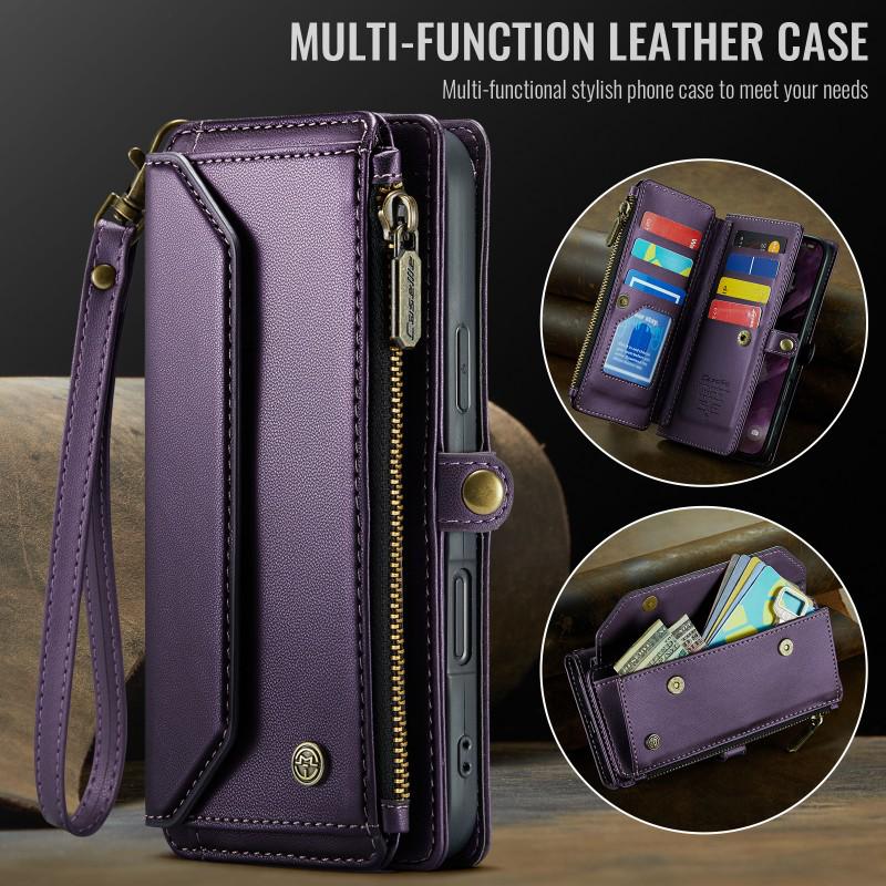 Leather Crossbody Case with Card Holder for iPhone 16/17 Pro Max