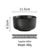 ZISIZ Black Pearl Minimalist Ceramic Bowls - Set of 3
