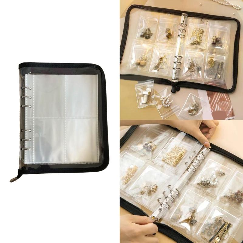 Jewelry Storage Solution with Individual Pockets Dust Proof Jewelry Holder with Fashionable Look for Women