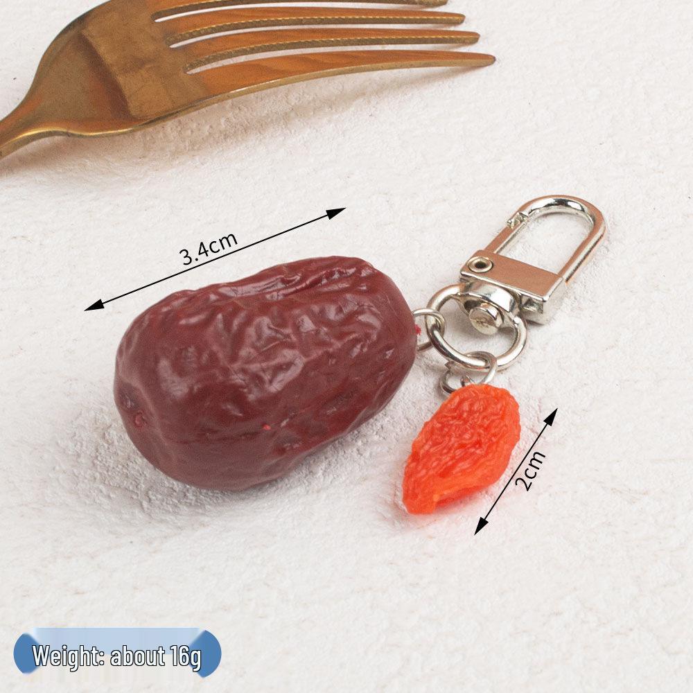 Miniature Food Keychain: Fruit, Vegetable & Beef DIY Backpack Pendant Toy