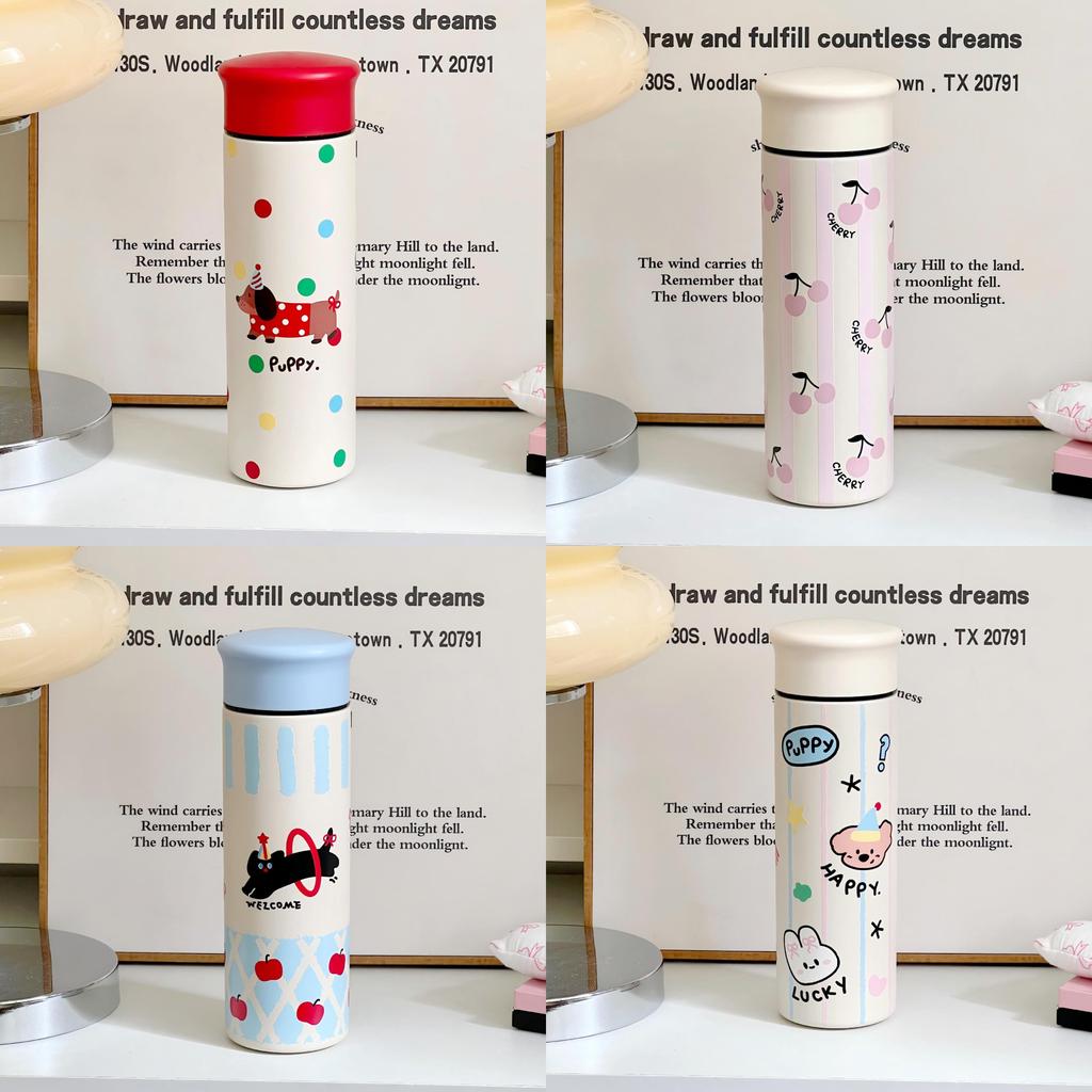 Cute 304 Stainless Steel Thermos Bottle With Leakproof Lid For Student Travel And Gift