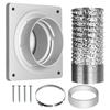 Dryer Vent Wall Plate Twist Lock Dryer Vent Connector Kit Dryer Duct Connector Flange for Wall Vent Ceiling Greenhouse