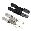 Black Door Hinges Zinc Alloy Door Hinge 180 Degree Soft Close Interior Door Concealed Hinges 3D Adjustable Narrow