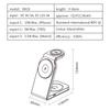SW18 Magnetic 3-in-1 Metal Wireless Charger Desktop Charging Stand for Phone Earphone Smartwatch