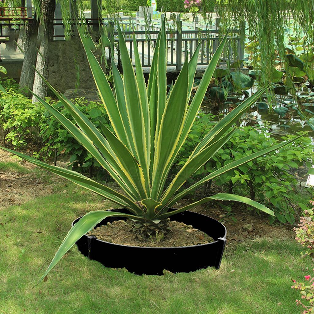 Landscape Edging Kit 50 PCS Spikes PE Deformable Easy To Use Garden Edging Coil for Flower Bed Yard Gardenscapes
