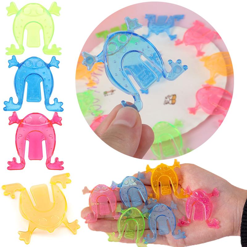 20/40/50PCS Transparent Bouncing Frogs 4.5cm Plastic Colorful Jumping Frogs Game Prizes Party Rewards Office Stress Reliever ZYF