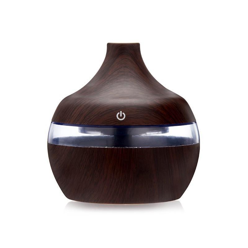 Holzmaserung USB-Luftbefeuchter mit Nachtlicht-Diffusor für den Heimgebrauch und Aromatherapie