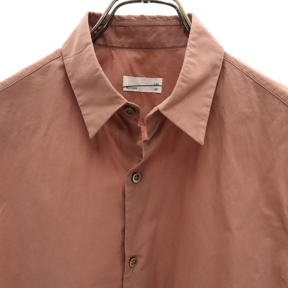 LAD MUSICIAN Made In Japan Short Sleeve Shirt 42 Brown Men's Used