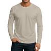Men's Round Neck Plunger Long Sleeve T-Shirt Top