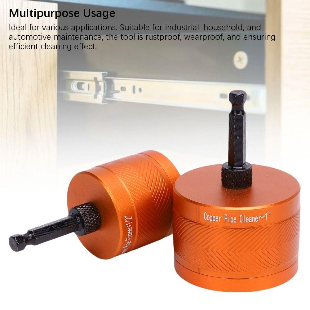 2pcs Orange Copper Pipe Cleaner Aluminum Alloy Copper Pipe Cleaning Tool Soldering