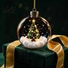 Charming Christmas Gift for Friends Glowing Decorative Ball Lighted Ornament with Festive Scene LED Illuminated Holiday Mantel Accents Tree Hanging