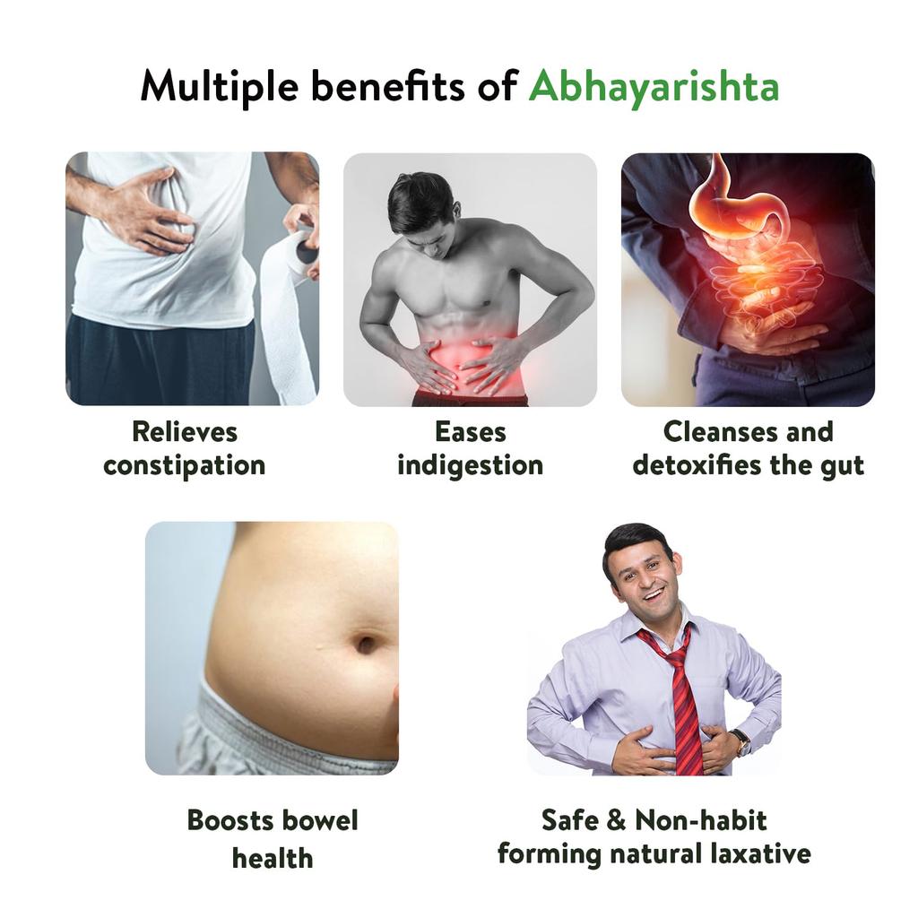 Kerala Ayurveda Abhayarishta 450ml Pack of 1 | Natural Ayurvedic Laxative for Bowel Health and Colon Cleanser