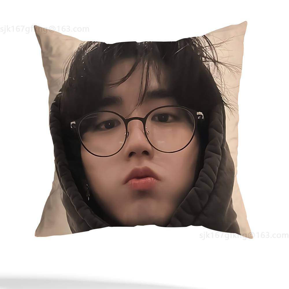 Pop Idol H-Han Ji-sung pillowcase casual style decoration, suitable for home decoration (excluding pillow core)