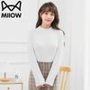 MiiOW Women's Long-Sleeve Cotton-Blend Crew Neck Base Layer T-Shirt