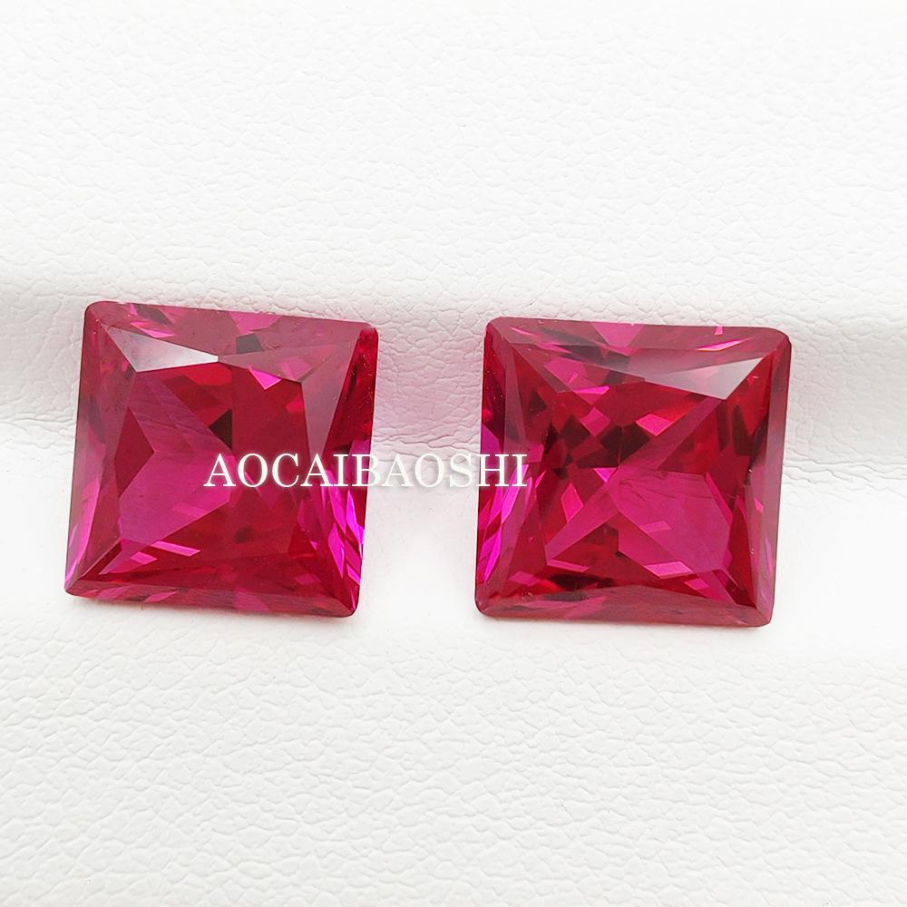 Aocai Bao Shi Lab-Grown Ruby Precision-Cut Loose Stone, AGL Certified Mainstone for Jewelry.