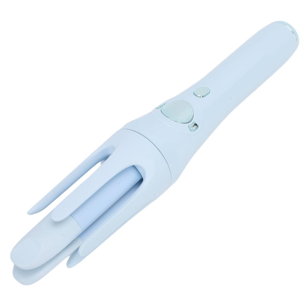 32MM Automatic Curling Wand USB Rechargeable Hair Curler with Dual Rotation Function Blue
