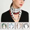 1pc Neckerchief Women Necklace Scarf Hand Wrist Magnetic Button Bag Scarves Scarves Print