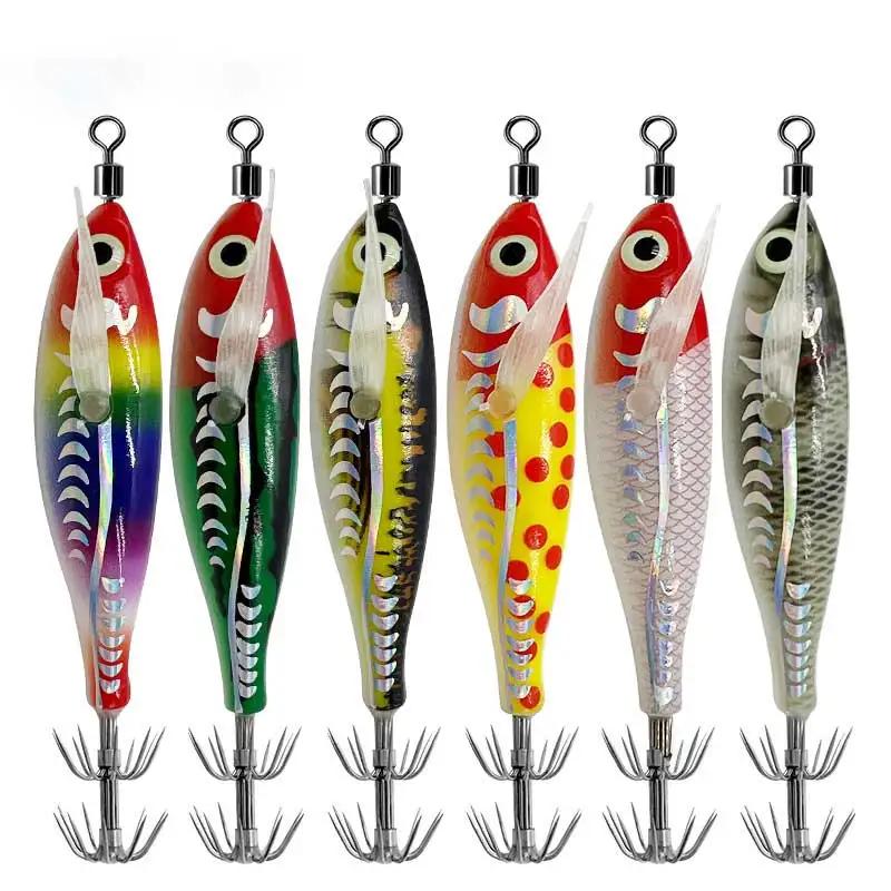 

Random 6/10pcs/set 8cm/ 5.7g Shrimp Fishing Lures Luminous Squid Jig Hook Sea Fishing Accessories Artificial Bait Octopus Lure