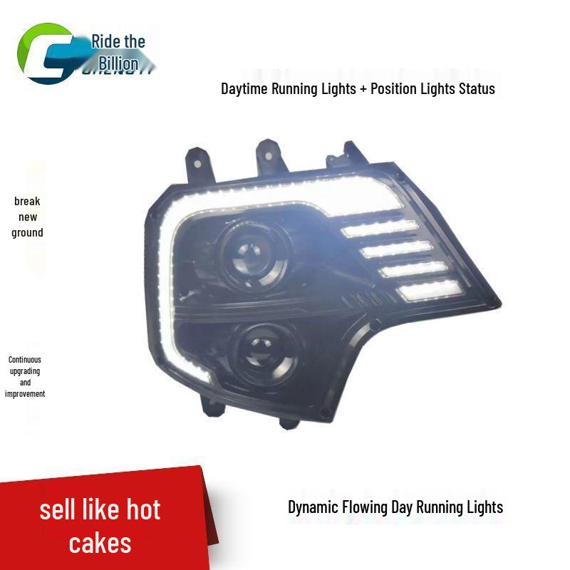 Full LED Headlight Assembly & Fog Light for Howo T7H/T5/GT6/GA7 Trucks