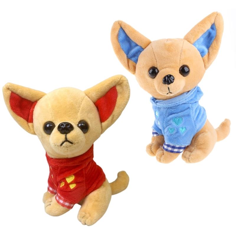 Soft Plush Chihuahua for Doll Stuffed Animal Toys Cute Cartoon Dog Toy for Girls Kids Lovely Birthday Christmas Present