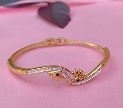 Damska bransoletka mankietowa Sunrise Sunset pozłacana i posrebrzana