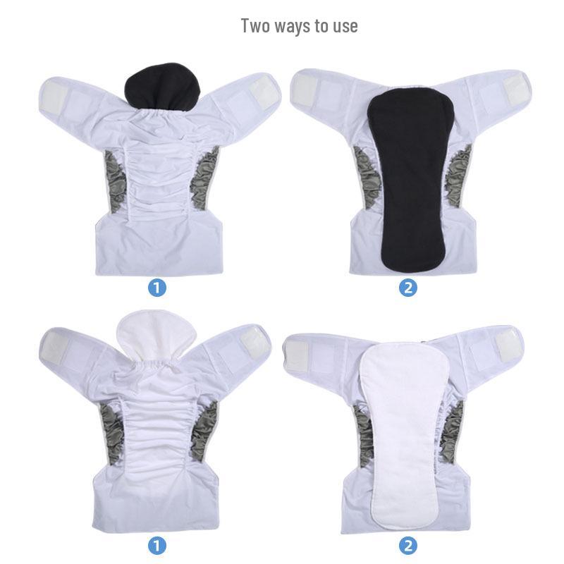 Bone-Shaped Adult Diaper Pads: Four-Layer Ultra-Fine Thickened Bamboo Charcoal Urine Barrier for Elderly Care