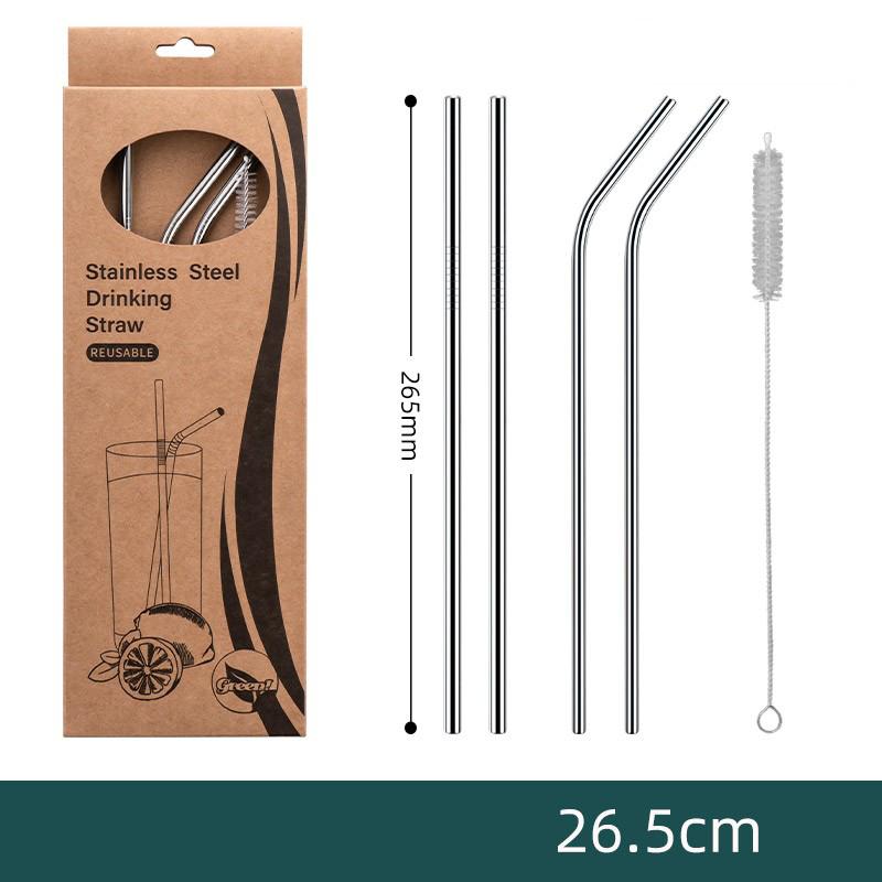 GIANXI Stainless Steel Straw Healthy Eco Friendly Straws For Drinks Reusable Straws Set With Cleaner Brush Drinkware Accessories