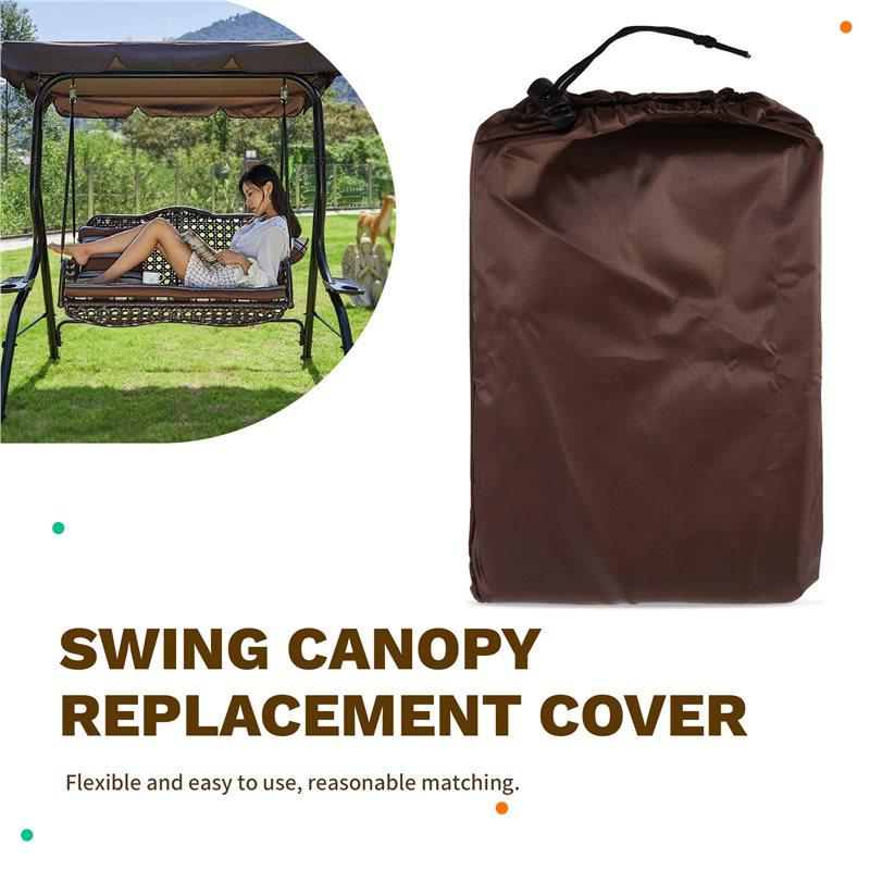 Premium-Sunshade Canopy Cover Waterproof Replacement For Outdoor Patio/Porch Swing Chairs, For 2/3 Seat Models