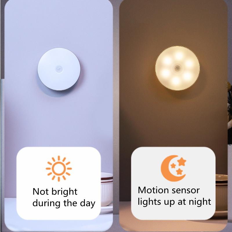 Night LED Lamp With Motion Sensor USB Charging Night Lights Wall Lamps For Cabinet Wardrobe Stairs Eye Protection Lighting