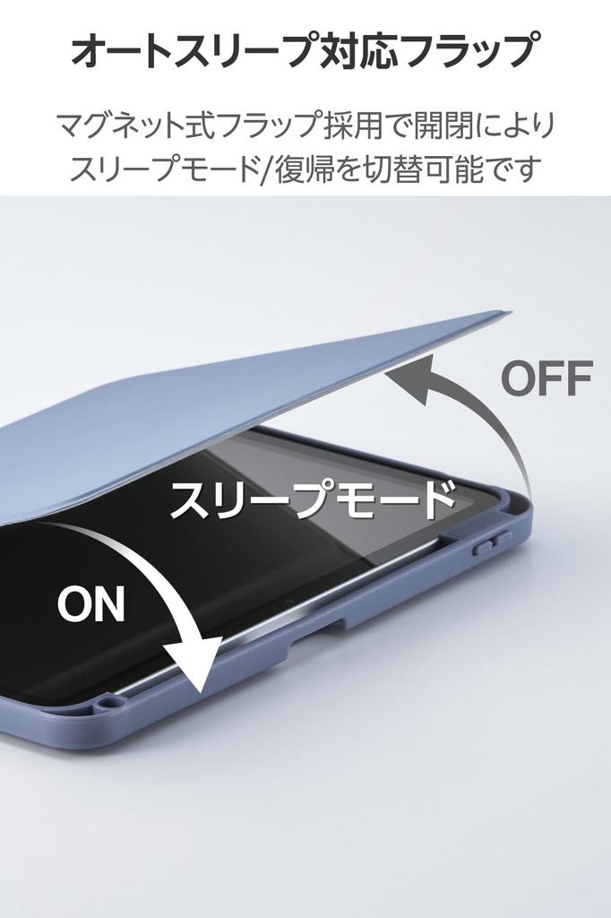 Elecom IPad A16 and iPad A16 Case Magnetic Pen (11th Generation, 11-inch, 2025) (10th Generation, 10.9-inch, 2022) Cover, 360-Degree Rotation,