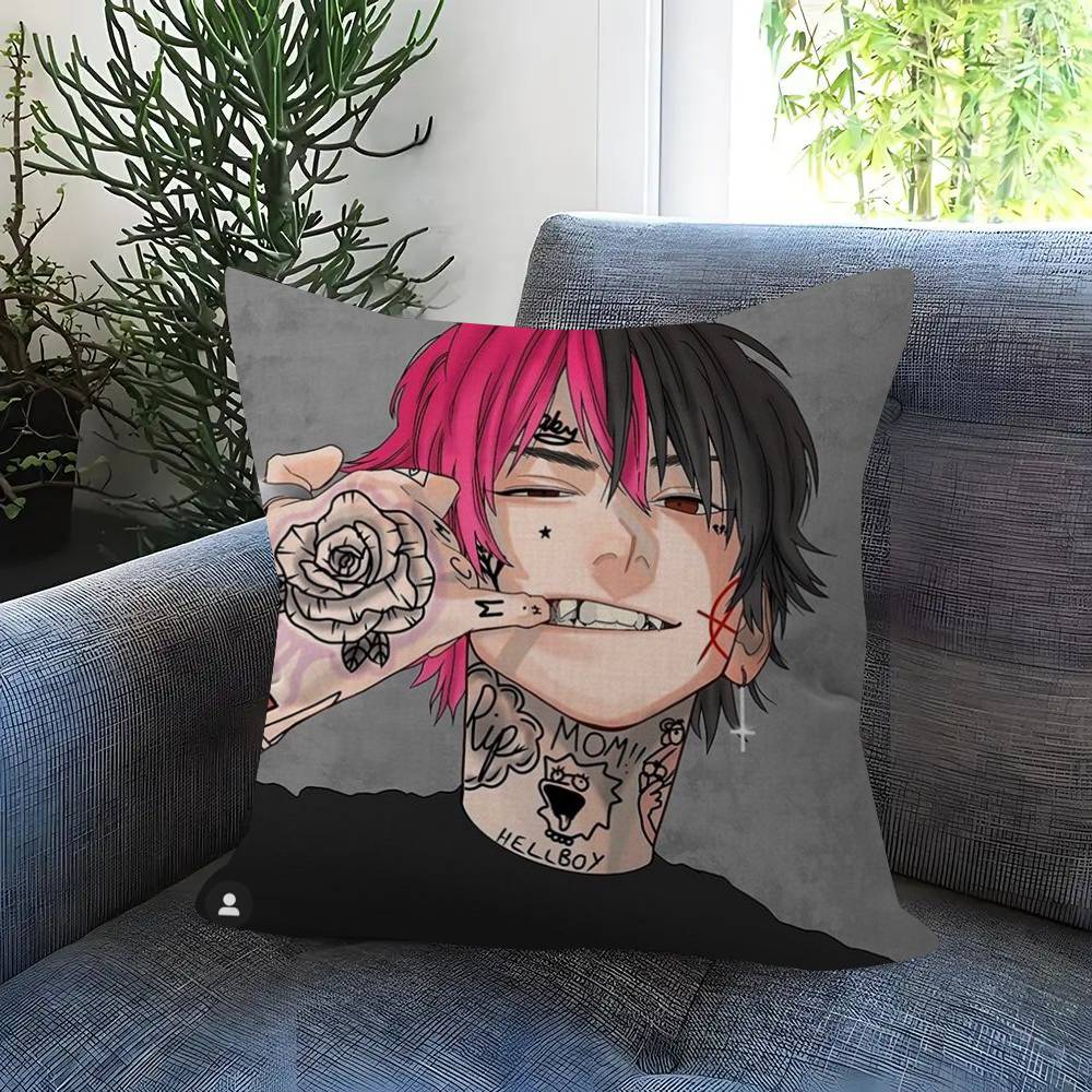 Pop Rap Album Lil Peep Hip Office Cushion Pillowcase Car Cushion Cover45X45Cm Lumbar Pillowcase Sofa Pillowcover