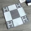 Modern H Letter Throw Pillow Cover With Striped Fabric For Home Decor