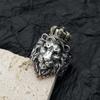 Adjustable Lion Head Ring With Crown Design Men Women Sterling Vintage Statement