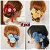 Flower Flower Hair Forks Japanese Style Tassels Hair Stick  Kimono Accessory