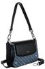 Small Women's Messenger Bag Trimmed with Denim Material - David Jones