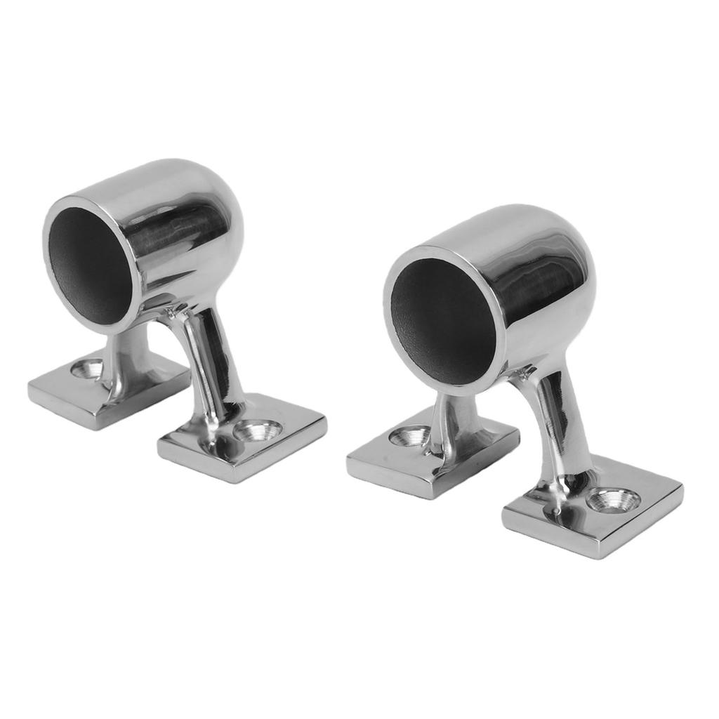 2pcs Boat Hand Rail Fitting 1in OD Tube 90 Degree End Stanchion Marine Railing Support Bracket Hardware