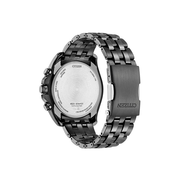 CITIZEN Light Powered Quartz Movement Stainless Steel Strap Watch Men's Watches Black Dial AT9127-80E