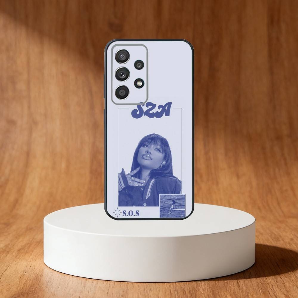 SZA Ins-Style Singer Phone Case For Samsung S25,S24,S21,S22,S23,S30,Ultra,S20,Plus,Fe,Note,10,9,5G Black Cover