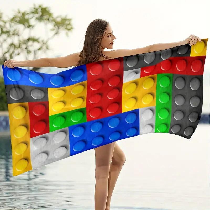 Microfiber Beach Towel Digital Printing Quick-Drying Double-Sided Velvet Class A Large Bath Towel Plus Towel