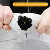 2-Piece Black Self-Adhesive Fabric Repair Patch-No-Cut Instant Fix Universal For Down Jackets Coats Clothing Mending Accessories
