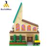 Simpsoned First Church Building Blocks Venue Modular Moe's Tavern Bar Springfield Elementary School Model Toys